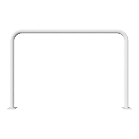 Schake Abweisebügel aus Stahlrohr Ø 48 x 2,5 mm Breite: 1500 mm, Höhe: 1000 mm ohne Querholm, zum Aufdübeln