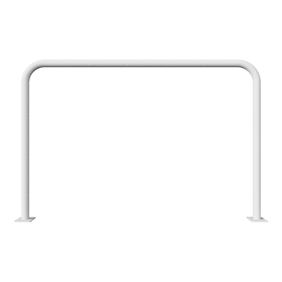 Schake Abweisebügel aus Stahlrohr Ø 48 x 2,5 mm Breite: 1500 mm, Höhe: 1000 mm ohne Querholm, zum Aufdübeln