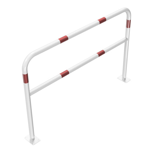 Schake Abweisebügel aus Stahlrohr Ø 48 x 2,5 mm Breite: 1500 mm, Höhe: 1000 mm + Querholm, beschichtet, zum Aufdübeln
