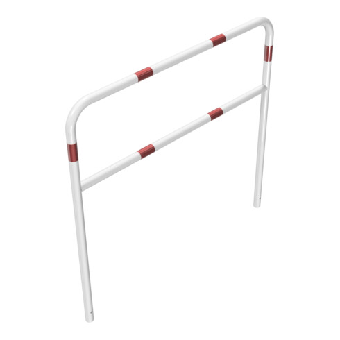 Schake Abweisebügel aus Stahlrohr Ø 48 x 2,5 mm Breite: 1500 mm, Höhe: 1400 mm + Querholm, beschichtet, zum Einbetonieren