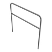 Schake Abweisebügel aus Stahlrohr Ø 48 x 2,5 mm Breite: 1500 mm, Höhe: 1400 mm + Querholm, zum Einbetonieren-2