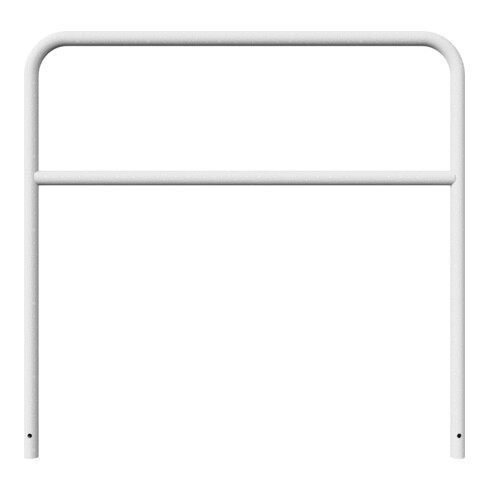 Schake Abweisebügel aus Stahlrohr Ø 48 x 2,5 mm Breite: 1500 mm, Höhe: 1400 mm + Querholm, zum Einbetonieren