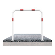 Schake Abweisebügel aus Stahlrohr Ø 48 x 2,5 mm Breite: 2000 mm, Höhe: 1000 mm ohne Querholm, beschichtet, zum Aufdübeln