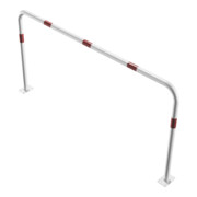 Schake Abweisebügel aus Stahlrohr Ø 48 x 2,5 mm Breite: 2000 mm, Höhe: 1000 mm ohne Querholm, beschichtet, zum Aufdübeln-2