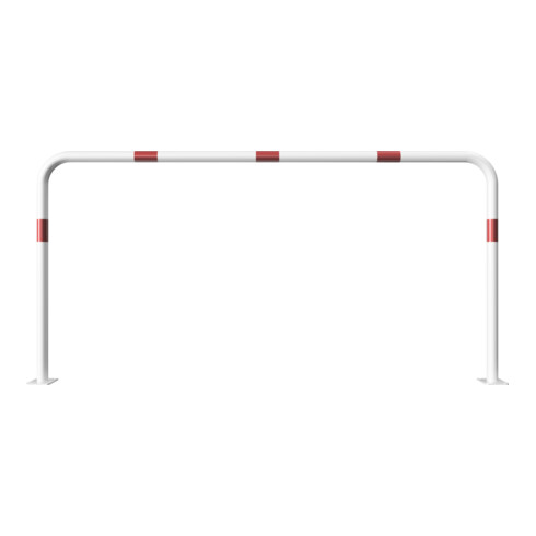 Schake Abweisebügel aus Stahlrohr Ø 48 x 2,5 mm Breite: 2000 mm, Höhe: 1000 mm ohne Querholm, beschichtet, zum Aufdübeln