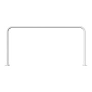 Schake Abweisebügel aus Stahlrohr Ø 48 x 2,5 mm Breite: 2000 mm, Höhe: 1000 mm ohne Querholm, zum Aufdübeln-2
