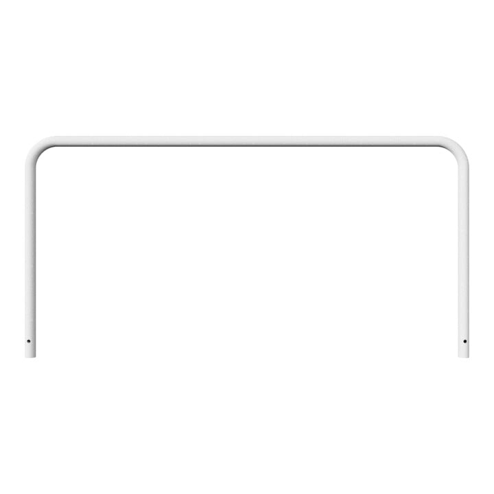 Schake Abweisebügel aus Stahlrohr Ø 48 x 2,5 mm Breite: 2000 mm, Höhe: 1000 mm ohne Querholm, zum Einbetonieren