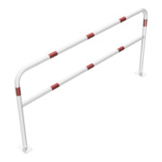 Schake Abweisebügel aus Stahlrohr Ø 48 x 2,5 mm Breite: 2000 mm, Höhe: 1000 mm + Querholm, beschichtet, zum Aufdübeln-2