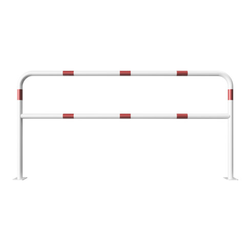 Schake Abweisebügel aus Stahlrohr Ø 48 x 2,5 mm Breite: 2000 mm, Höhe: 1000 mm + Querholm, beschichtet, zum Aufdübeln