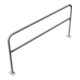 Schake Abweisebügel aus Stahlrohr Ø 48 x 2,5 mm Breite: 2000 mm, Höhe: 1000 mm + Querholm, zum Aufdübeln-2