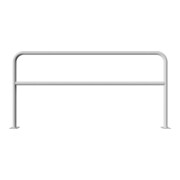 Schake Abweisebügel aus Stahlrohr Ø 48 x 2,5 mm Breite: 2000 mm, Höhe: 1000 mm + Querholm, zum Aufdübeln-4