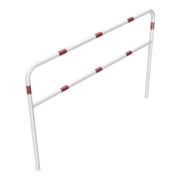 Schake Abweisebügel aus Stahlrohr Ø 48 x 2,5 mm Breite: 2000 mm, Höhe: 1400 mm + Querholm, beschichtet, zum Einbetonieren-2