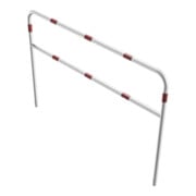 Schake Abweisebügel aus Stahlrohr Ø 48 x 2,5 mm Breite: 2000 mm, Höhe: 1400 mm + Querholm, beschichtet, zum Einbetonieren-4
