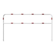 Schake Abweisebügel aus Stahlrohr Ø 48 x 2,5 mm Breite: 2500 mm, Höhe: 1400 mm + Querholm, beschichtet, zum Einbetonieren-2