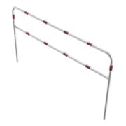 Schake Abweisebügel aus Stahlrohr Ø 48 x 2,5 mm Breite: 2500 mm, Höhe: 1400 mm + Querholm, beschichtet, zum Einbetonieren-4