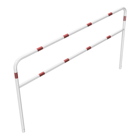 Schake Abweisebügel aus Stahlrohr Ø 48 x 2,5 mm Breite: 2500 mm, Höhe: 1400 mm + Querholm, beschichtet, zum Einbetonieren