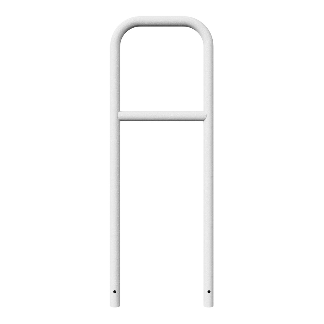 Schake Abweisebügel aus Stahlrohr Ø 48 x 2,5 mm Breite: 500 mm, Höhe: 1400 mm + Querholm, zum Einbetonieren