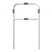 Schake Abweisebügel aus Stahlrohr Ø 48 x 2,5 mm Breite: 700 mm, Höhe: 1200 mm + Querholm, beschichtet, zum Einbetonieren-5