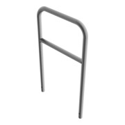 Schake Abweisebügel aus Stahlrohr Ø 48 x 2,5 mm Breite: 700 mm, Höhe: 1200 mm + Querholm, zum Einbetonieren-2