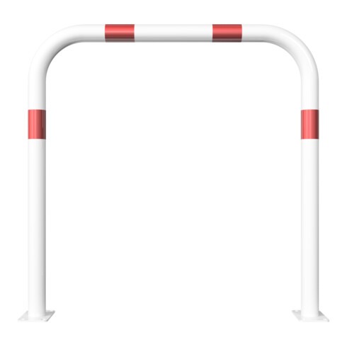 Schake Abweisebügel aus Stahlrohr Ø 60 x 2,5 mm Breite: 1000 mm, Höhe: 1000 mm ohne Querholm, beschichtet, zum Aufdübeln