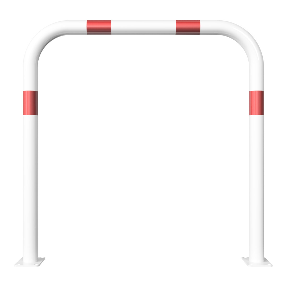 Schake Abweisebügel aus Stahlrohr Ø 60 x 2,5 mm Breite: 1000 mm, Höhe: 1000 mm ohne Querholm, beschichtet, zum Aufdübeln