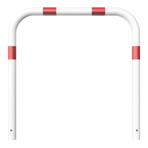 Schake Abweisebügel aus Stahlrohr Ø 60 x 2,5 mm Breite: 1000 mm, Höhe: 1000 mm ohne Querholm, beschichtet, zum Einbetonieren