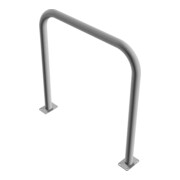 Schake Abweisebügel aus Stahlrohr Ø 60 x 2,5 mm Breite: 1000 mm, Höhe: 1000 mm ohne Querholm, zum Aufdübeln-5