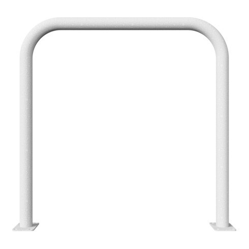 Schake Abweisebügel aus Stahlrohr Ø 60 x 2,5 mm Breite: 1000 mm, Höhe: 1000 mm ohne Querholm, zum Aufdübeln