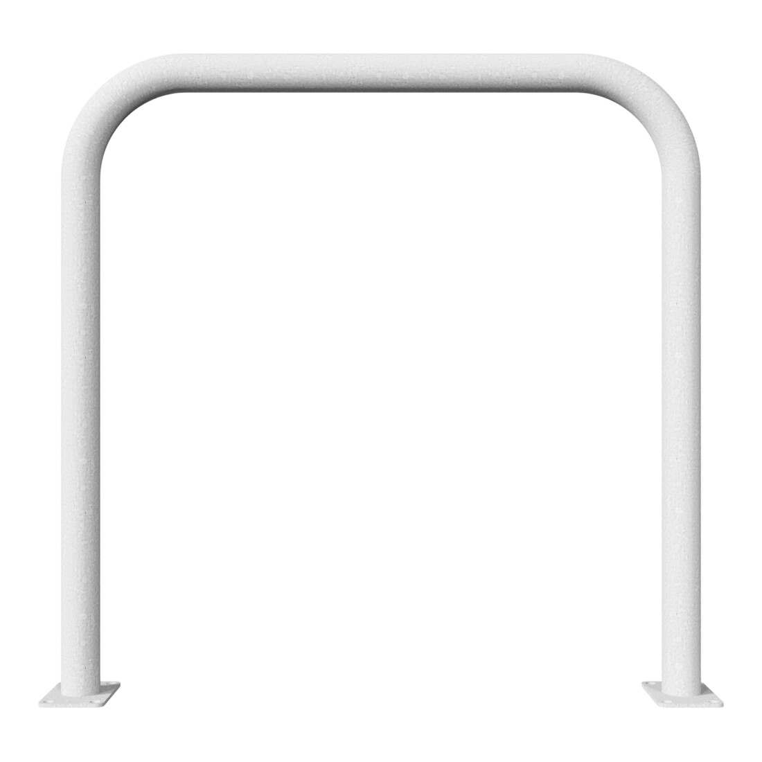 Schake Abweisebügel aus Stahlrohr Ø 60 x 2,5 mm Breite: 1000 mm, Höhe: 1000 mm ohne Querholm, zum Aufdübeln