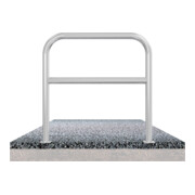Schake Abweisebügel aus Stahlrohr Ø 60 x 2,5 mm Breite: 1000 mm, Höhe: 1000 mm + Querholm, zum Aufdübeln