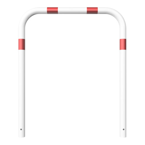 Schake Abweisebügel aus Stahlrohr Ø 60 x 2,5 mm Breite: 1000 mm, Höhe: 1200 mm ohne Querholm, beschichtet, zum Einbetonieren