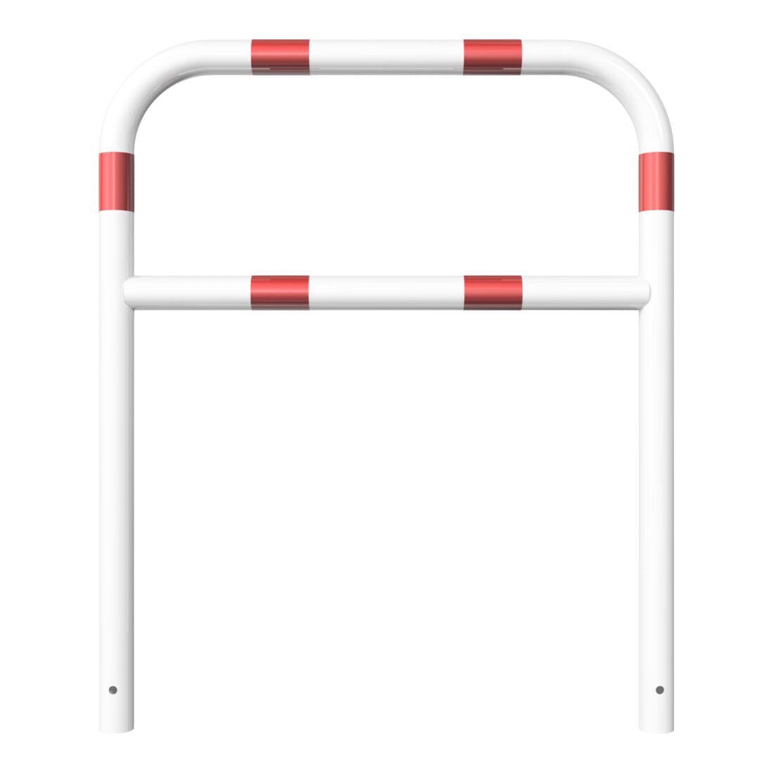 Schake Abweisebügel aus Stahlrohr Ø 60 x 2,5 mm Breite: 1000 mm, Höhe: 1200 mm + Querholm, beschichtet, zum Einbetonieren