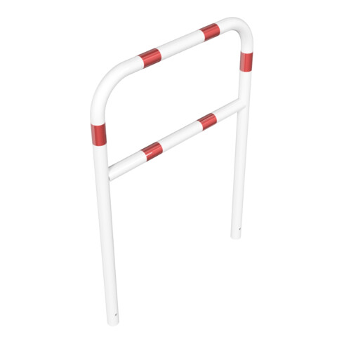 Schake Abweisebügel aus Stahlrohr Ø 60 x 2,5 mm Breite: 1000 mm, Höhe: 1400 mm + Querholm, beschichtet, zum Einbetonieren