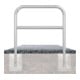 Schake Abweisebügel aus Stahlrohr Ø 60 x 2,5 mm Breite: 1000 mm, Höhe: 1400 mm + Querholm, zum Einbetonieren-1
