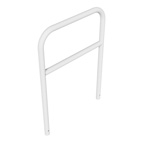 Schake Abweisebügel aus Stahlrohr Ø 60 x 2,5 mm Breite: 1000 mm, Höhe: 1400 mm + Querholm, zum Einbetonieren