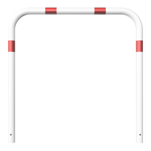 Schake Abweisebügel aus Stahlrohr Ø 60 x 2,5 mm Breite: 1200 mm, Höhe: 1200 mm ohne Querholm, beschichtet, zum Einbetonieren