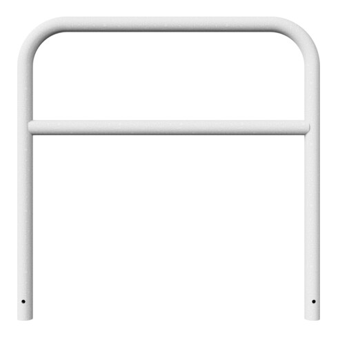 Schake Abweisebügel aus Stahlrohr Ø 60 x 2,5 mm Breite: 1200 mm, Höhe: 1200 mm + Querholm, zum Einbetonieren