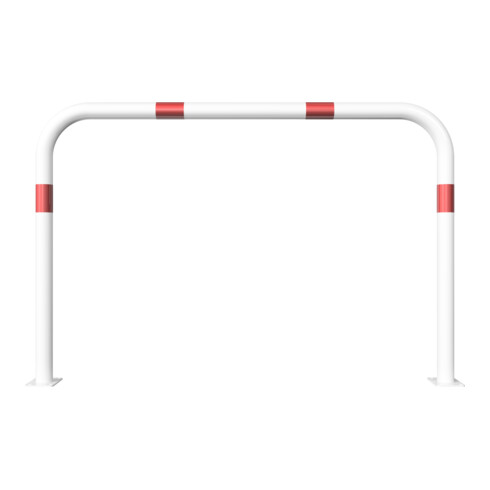 Schake Abweisebügel aus Stahlrohr Ø 60 x 2,5 mm Breite: 1500 mm, Höhe: 1000 mm ohne Querholm, beschichtet, zum Aufdübeln