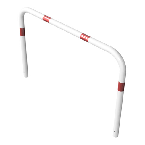 Schake Abweisebügel aus Stahlrohr Ø 60 x 2,5 mm Breite: 1500 mm, Höhe: 1000 mm ohne Querholm, beschichtet, zum Einbetonieren