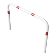 Schake Abweisebügel aus Stahlrohr Ø 60 x 2,5 mm Breite: 1500 mm, Höhe: 1000 mm ohne Querholm, beschichtet, zum Einbetonieren-4