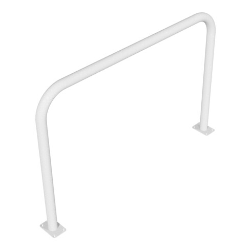 Schake Abweisebügel aus Stahlrohr Ø 60 x 2,5 mm Breite: 1500 mm, Höhe: 1000 mm ohne Querholm, zum Aufdübeln