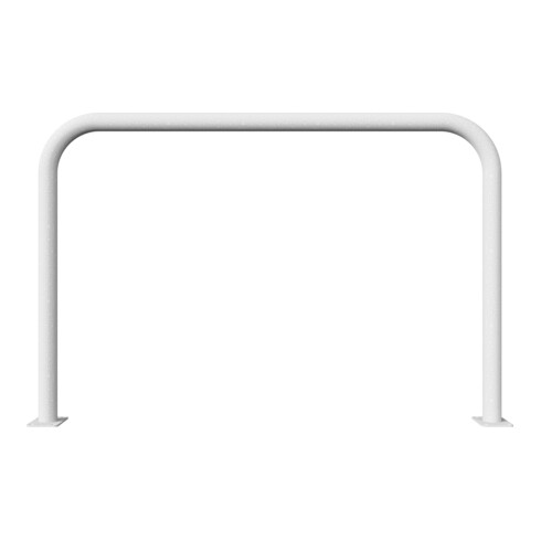 Schake Abweisebügel aus Stahlrohr Ø 60 x 2,5 mm Breite: 1500 mm, Höhe: 1000 mm ohne Querholm, zum Aufdübeln