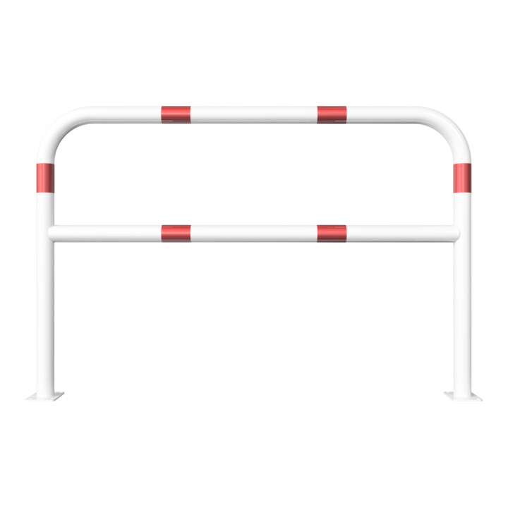 Schake Abweisebügel aus Stahlrohr Ø 60 x 2,5 mm Breite: 1500 mm, Höhe: 1000 mm + Querholm, beschichtet, zum Aufdübeln