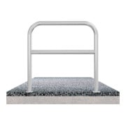 Schake Abweisebügel aus Stahlrohr Ø 60 x 2,5 mm Breite: 1500 mm, Höhe: 1000 mm + Querholm, zum Aufdübeln