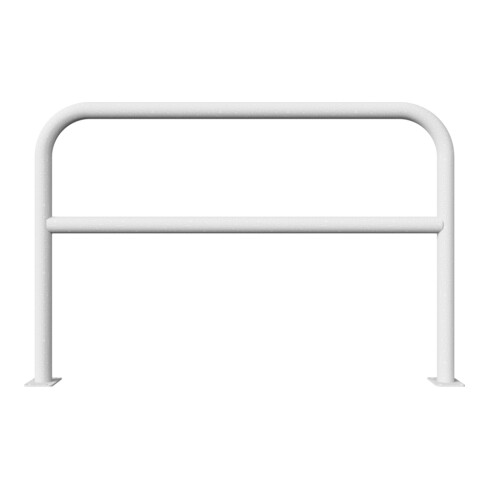 Schake Abweisebügel aus Stahlrohr Ø 60 x 2,5 mm Breite: 1500 mm, Höhe: 1000 mm + Querholm, zum Aufdübeln