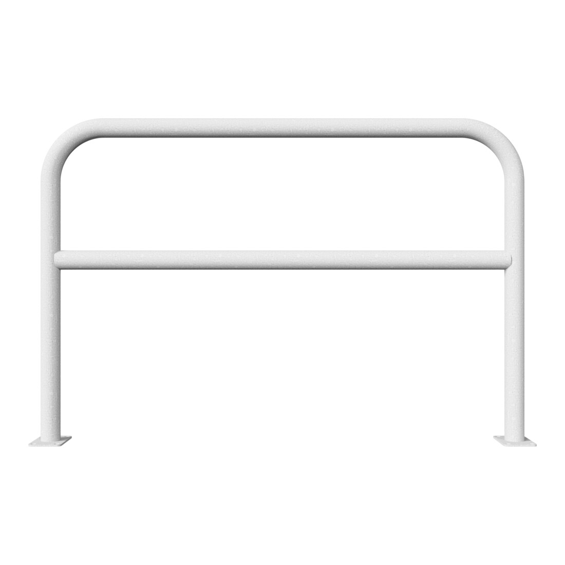 Schake Abweisebügel aus Stahlrohr Ø 60 x 2,5 mm Breite: 1500 mm, Höhe: 1000 mm + Querholm, zum Aufdübeln