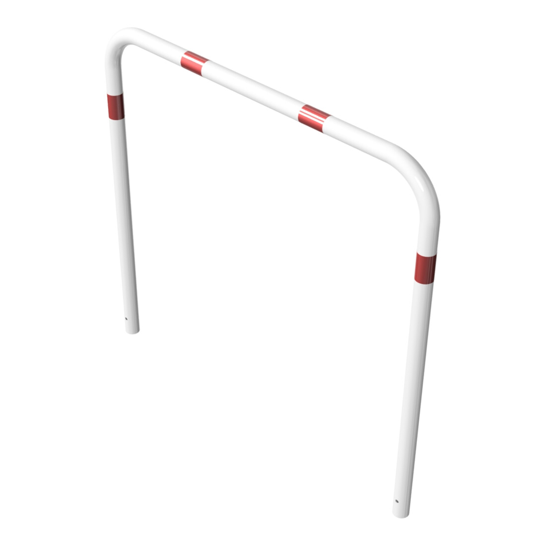 Schake Abweisebügel aus Stahlrohr Ø 60 x 2,5 mm Breite: 1500 mm, Höhe: 1400 mm ohne Querholm, beschichtet, zum Einbetonieren