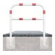 Schake Abweisebügel aus Stahlrohr Ø 60 x 2,5 mm Breite: 1500 mm, Höhe: 1400 mm + Querholm, beschichtet, zum Einbetonieren-1