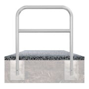 Schake Abweisebügel aus Stahlrohr Ø 60 x 2,5 mm Breite: 1500 mm, Höhe: 1400 mm + Querholm, zum Einbetonieren