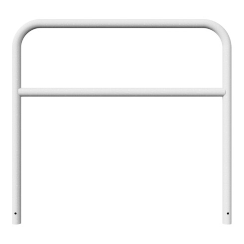 Schake Abweisebügel aus Stahlrohr Ø 60 x 2,5 mm Breite: 1500 mm, Höhe: 1400 mm + Querholm, zum Einbetonieren